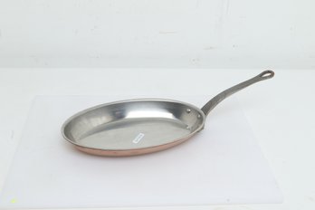 Bourgeat Copper Oval Fry Pan 9.8'