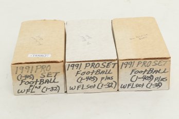 (3) 1991 Pro Set Football Sets