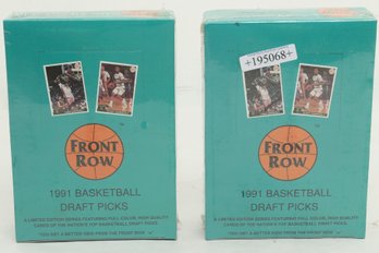 (2) 1991 Front Row Basketball Draft Picks Sealed Wax Pack Boxes