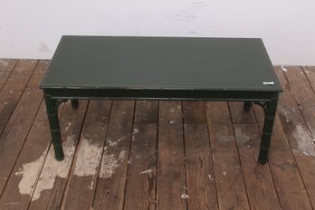 Nininger & Co. Rectangle  Green And Gold Faux Bamboo Coffee Table