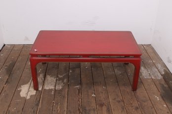 Nininger & Co. Rectangle  Red With Gold Accents Coffee Table