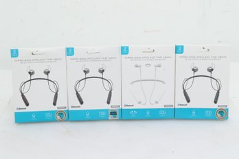 Wireless Bluetooth Around The Neck Ear Buds Lot Of 4