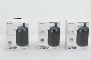 Big Bass Portable Wireless Speakers Lot Of 3