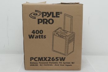 New, Open Box Pyle Pro Battery Powered Portable PA System (PCMX265W)