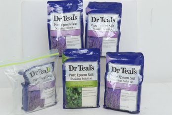 4 New Dr Teals Pure Epsom Salt Soaking Solution: Soothe & Sleep (Lavender) & Relax & Relief