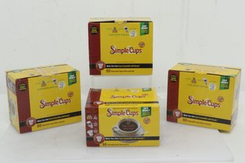 4 Boxes Of Simple Cups 2.0 Disposable K-Cups, Filters & Lids