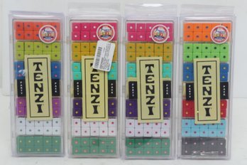 4 Packs Of Tenzi Party PAck Multi-Colored Dice