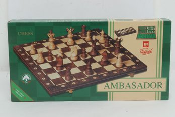 New: Negiel Ambasador Chess Set (Made In Poland)