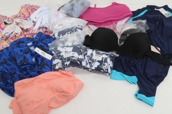 Large Lot Of Women's Bathing Suits Assorted Sizes And Style