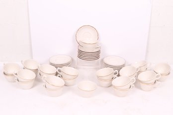 26 Vintage Syracuse Gold Rimmed China Tea Cups And Saucers