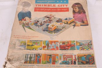 Thimble City 1960s Remco Magnetic Powered Board Game Toy Original Box #670