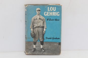 1942 LOU GEHRIG A QUIET HERO HARD COVER BOOK FRANK GRAHAM YANKEES HALL OF FAME