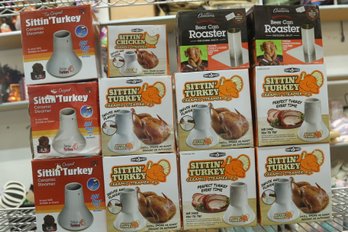 Large Grouping Of Sit-in' Turkey ~ Ceramic Steamers