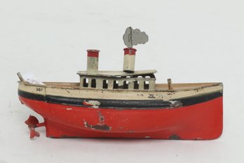 Early 1900s Tin Litho Wind Up Boat
