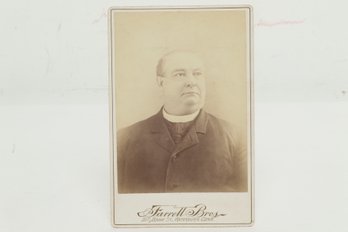 Album Cabinet Card Photograph Rev. J.H. Duggan St. Patricks Church, Waterbury CT