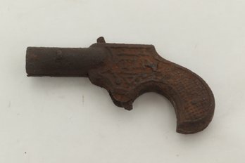 Early 1900's German 'Tip' Cast Iron Toy Marble Shooter Gun