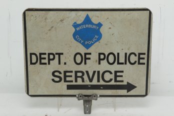 Waterbury Cty Police Dept Of Police Service Sign