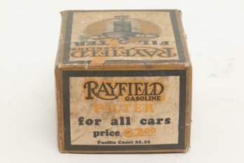 Early 1900's Rayfield Gasoline Filter For All Cars BOX ONLY