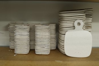 XL Grouping Of Ceramic Cheese & Dessert Plates