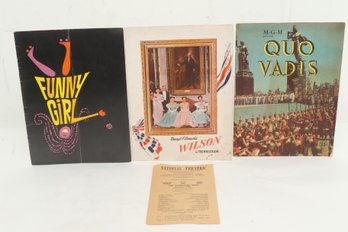 3 Promotional Movie Souvenir Booklets With National Thjeatre 'The Searcing Wind' - Barbara O'Neil Sheet