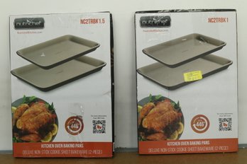 2 Nutrichef 2pc Oven Baking Pans/Cookie Sheets