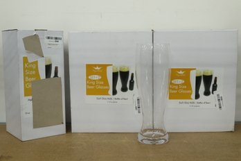 5 King Size Beer Glasses From Royal Lush (Each Glass Holds 4 Bottles Of Beer)