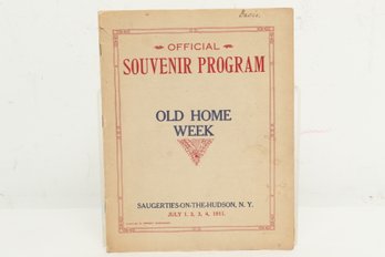 1911 'Old Home Week' Saugerties-On-The-Hudson Souvenir Program