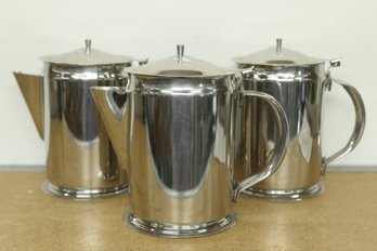 3 Stainless Steel Pitchers