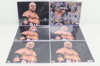 Lot Of 6 Rikishi Signed 11 X 14 Color Photograph With JSA CERTS