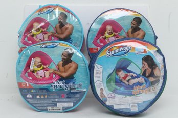 Lot Of 4 Swimways  Infant Sping Float With Canopy