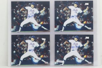 Lot Of 4 New York Mets Signed Bob Ojeda  8 X 10 Photo With Steiner Hologram C.O.A.