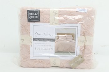 Grace Living Lyra Tufted 5pc Duvet Set (Full/Queen)