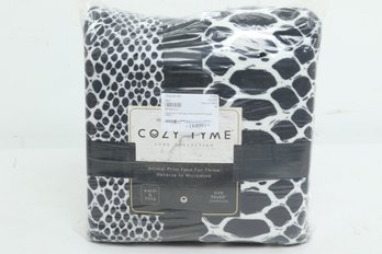 Cozy Tyme Luxe Collection Animal Print Faux Fur Throw (Reverse To Micromink) 50' X 60'