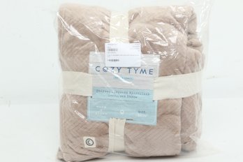 Cozy Tyme Chervon Jacquard Micro-plush Oversize Throw (60' X 70')