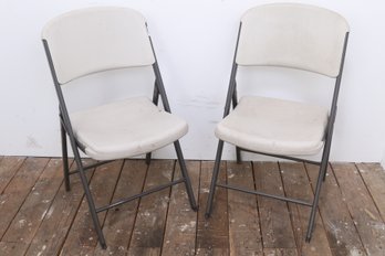 2 Lifetime Folding Chairs