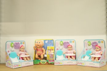Cabbage Patch Kids 'Splash & Float' & 3 Honestly Cute Feed & Go Set Baby Dolls