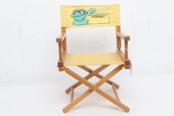 Vintage Oscar The Grouch Child Size Cloth Directors Chair