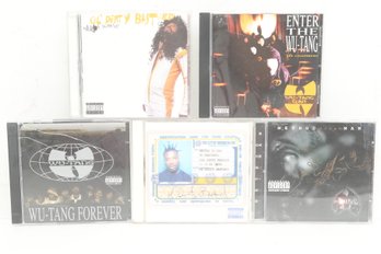 LOT OF 5 WU TANG CLAN CD'S OLD DIRTY BASTARD METHOD MAN WU TANG FOREVER ENTER THE 36 CHAMBERS