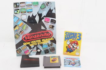 Original Super Mario Bros. 3 In Original Box, Game, Paper Work, Etc.