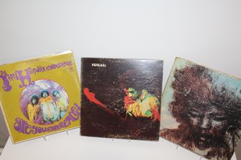 3 Jimi Hendrix LPs - Are You Experienced - Band Of Gypsys - The Cry Of Love