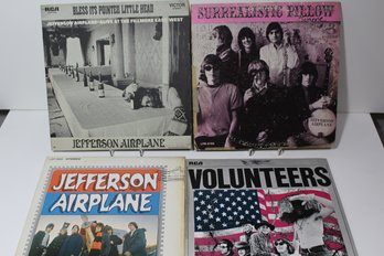 4 LPs By Jefferson Airplane Takes Off - Volunteers - Surrealistic Pillow - Bless Its Pointed Little Head -