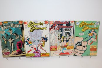 4 Comic Bronze Age Wonder Woman - #203, #206, #207, #210 - High Value #206 & #207 (1972-1974)