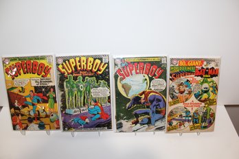 4 Silver Age DC Comic - 3 Superboy  1966 & 1969- 1 Worlds Finest