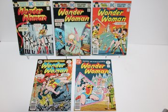 5 Comic Bronze Age Wonder Woman - #219, #222, #224, #227, #231