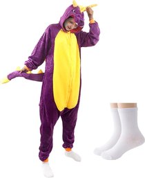 Lot Of 4 U-ParBoo Animal Onesie Halloween Costume Christmas One Piece Pajamas Flannel Sleepwear Size M