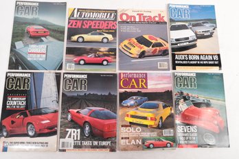 Automobiles:  Lot Of Vintage PERFORMANCE CAR Magazines, Corvette, Panther SOLO, Etc.