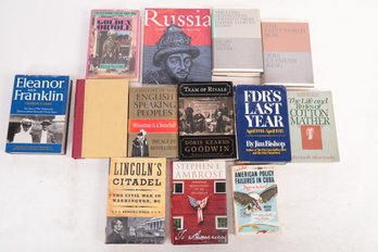 HISTORY:  Box Of Books, Lincoln, FDR, Churchill, Etc.