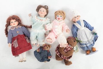 Mixed Lot Of Dolls (Including Porcelain)