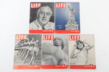 Vintage  : 5 Issues Of Life Magazine Including Triton For St. Louis Cover 1937