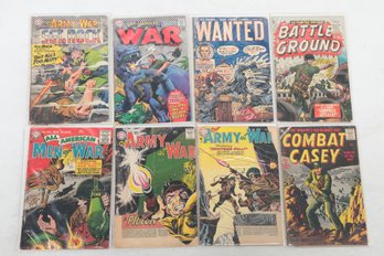 Grouping Of 10 & 12 Cent Comics: DC, Atlas & Battleground